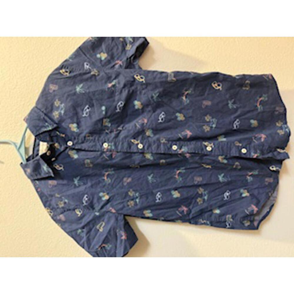 Aéropostale Men's Short Sleeve Tropical Print Shirt Small